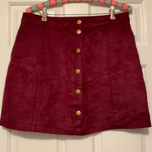 Faux Suede Skirt